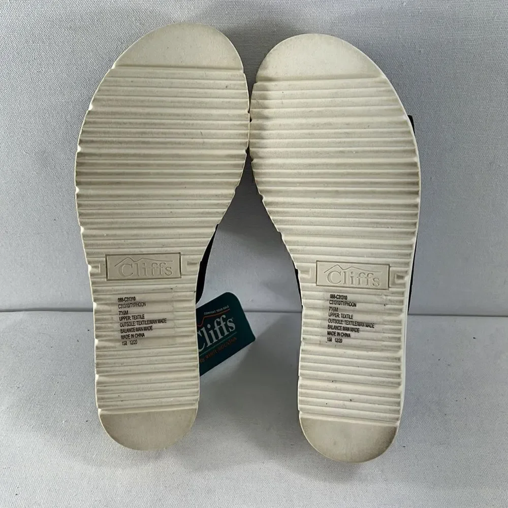 Cliffs by White Mountain Typhoon Wedge Sandal Black Size 7.5 - Picture 6 of 7